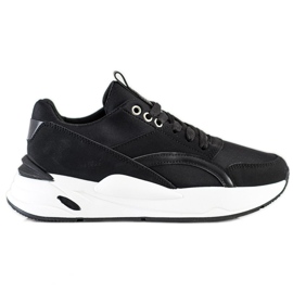 SHELOVET Klassiske sneakers på platformen sort