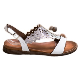 Moderigtige Sergio Leone sandaler hvid