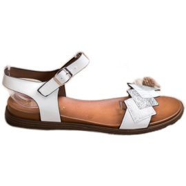 Stilfulde Sergio Leone sandaler hvid