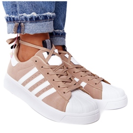 Kvinders sneakers Hvid og beige Los Angeles brun