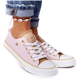 Klassiske kvinders sneakers Big Star HH274455 Pink lyserød