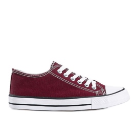 Klassiske burgunder lave sneakers Destini rød