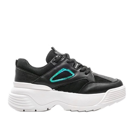 Sorte sneakers med en tyk Jaida sål