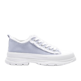 Blå sneakers med en tyk Makenna sål