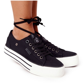 Kvinders sneakers på Big Star HH274056 Czarme platform sort