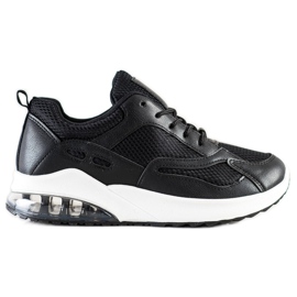 SHELOVET Sorte sneakers med mesh