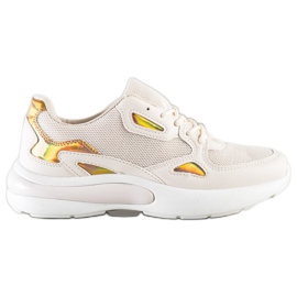 Creamberry'S Sneakers med Holo -skær beige