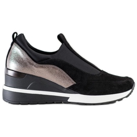 VINCEZA Slip On Sko sort