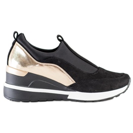 VINCEZA Slip On Sko sort