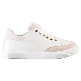 SHELOVET Stilfulde hvide sneakers