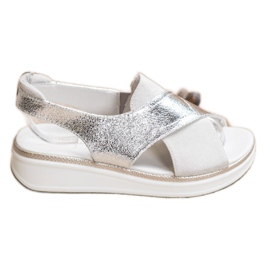 Sergio Leone Slip-On sandaler sølv