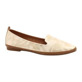 Sergio Leone ballerina lords beige/guld MK700
