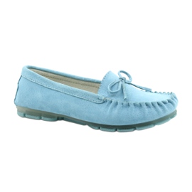 Kvinder læder loafers blå Filippo DP1204 / 21 BL