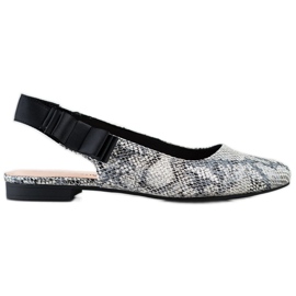 Sergio Leone Slip-on pumper med sløjfe grå