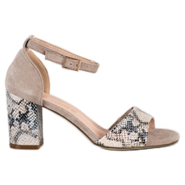 Stilfulde Sergio Leone sandaler beige flerfarvet
