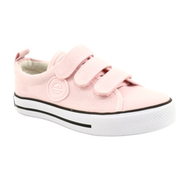 Velcro sneakers American Club pink LH63 / 21 lyserød