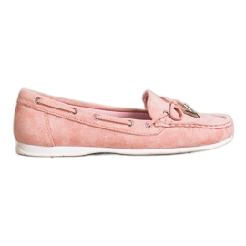 SHELOVET Casual pink loafers lyserød