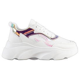 SHELOVET Moderigtige sneakers hvid flerfarvet