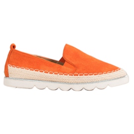 SHELOVET Suede Slipons til foråret orange