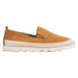 SHELOVET Suede Slipons til foråret brun