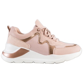 Weide Behagelige stilfulde sneakers lyserød