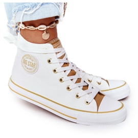 Kvinders høje sneakers Big Star HH274450 Hvid beige