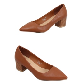 Højhælede pumps kamel CL76P Camel brun flerfarvet