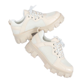 Loafers med høj sål NC1129 Beige