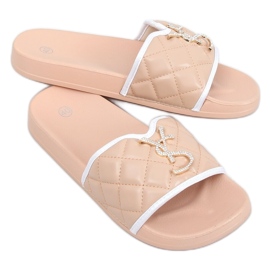 Beige tøfler til kvinder BG77P Beige