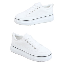 Sneakers høj sål hvid BL228P Hvid