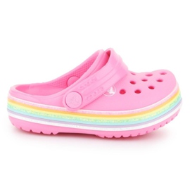 Crocs Crocband Rainbow Glitter Clg K 206151-669 lyserød