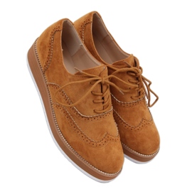 Loafers til kvinder med snøre camel 8998-46 Camel brun flerfarvet