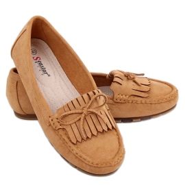 Camel GS11P Tan loafers til kvinder brun