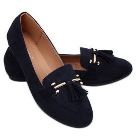 Marineblå loafers til kvinder 9988-159 DK.BLUE marine blå