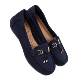 Dame loafers på en platform marineblå H9228 Azul marine blå