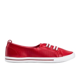 Isabela røde øko -læder sneakers