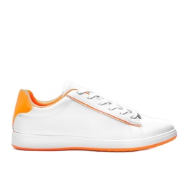 Neon Orange Carol hvide sneakers til kvinder