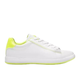 Neon Yellow Carol hvide sneakers til kvinder
