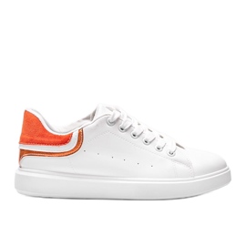 Orange Makaila kvinders hvide sneakers