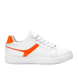 Neon Orange Meadow kvinders hvide sneakers