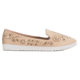 Renda Ruskindsherrer med krystaller beige