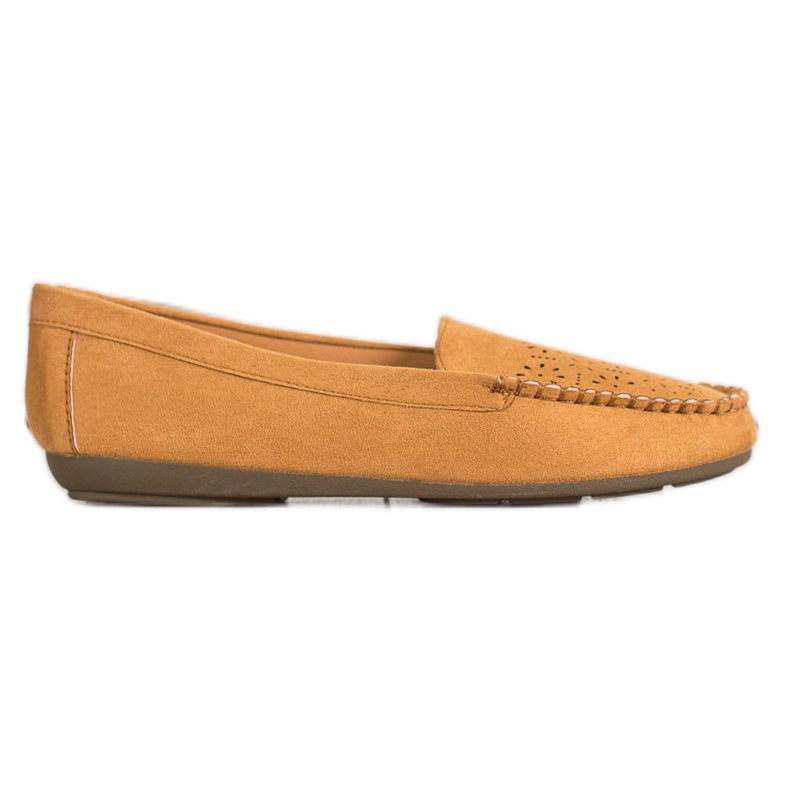 Best Shoes Loafers med åbent mønster brun
