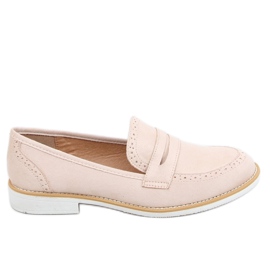 Kvinder beige loafers AB689 nøgen