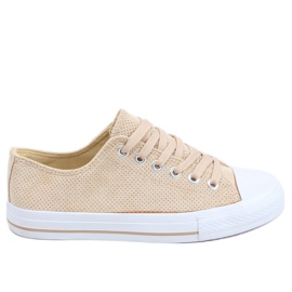 Beige beige sneakers til kvinder C949