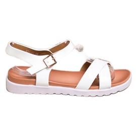 Weide Hvide sandaler med Eco læder