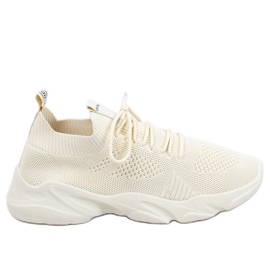 FF-10 Beige beige sok sportssko