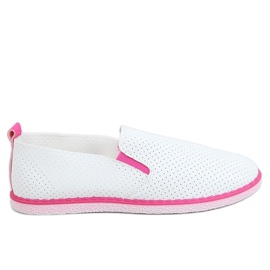 Sneakers slip-on hvide AA620 Fushia
