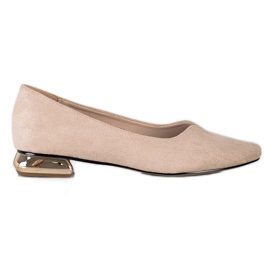 Pumps med guldhæl VINCEZA beige