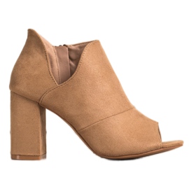 Spring Open Toe VINCEZA støvler beige brun