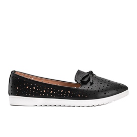 Sorte loafers med Madalyne -åbning